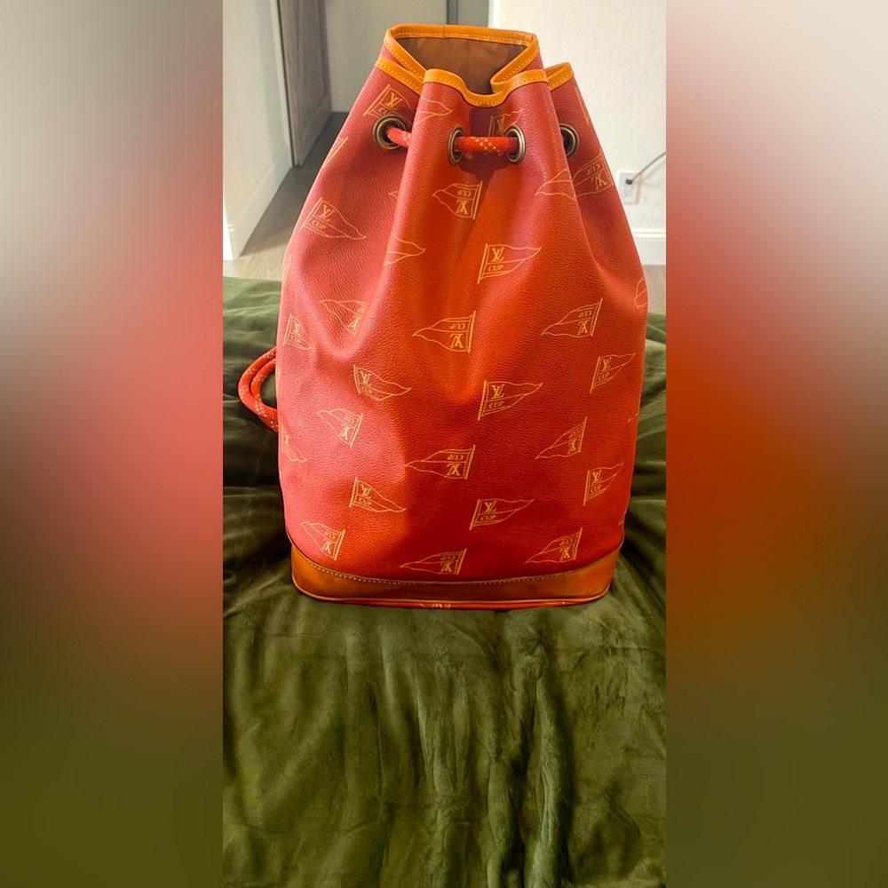 Louis Vuitton 1995 LV Cup St. Tropez Drawstring Backpack💛🧡💛🧡EUC